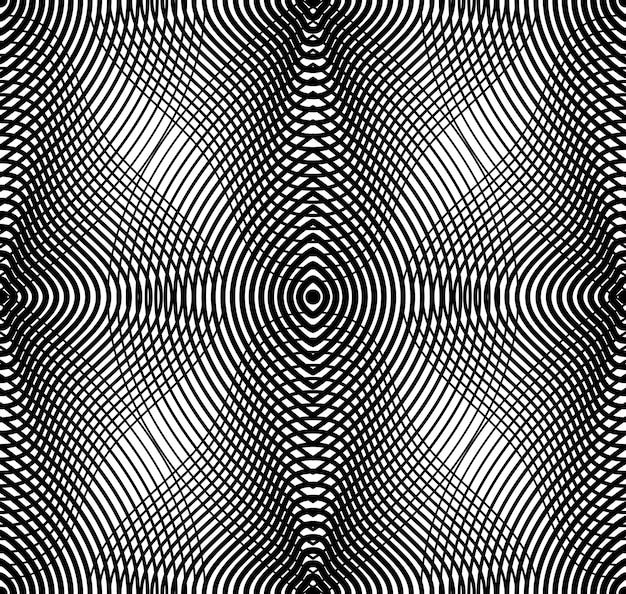 geometric monochrome stripy seamless pattern, black and white vector abstract background. graphic symmetric backdrop.