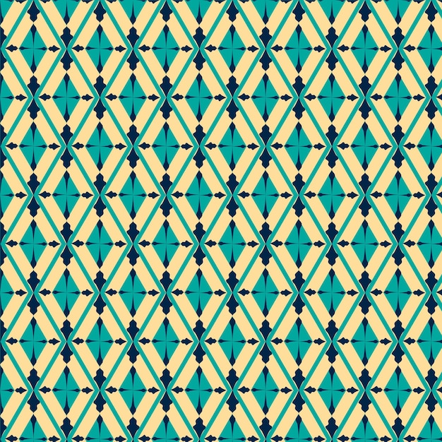 Geometric pattern with flower pattern design premium vector