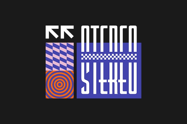 geometrical modern pattern tshirt design streetwear vector ready for printing