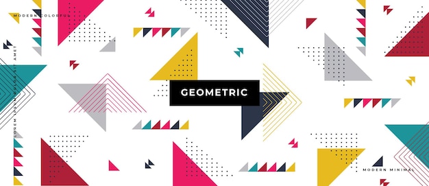 Geometris abstrak dengan latar belakang berbagai bentuk.