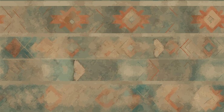 Geometry Old texture repeat creative modern pattern geometric grunge and brown green beige seamless