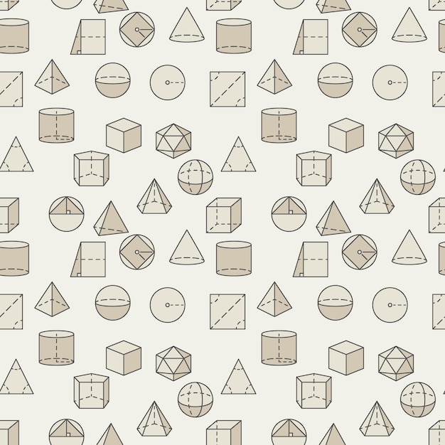 Geometry seamless pattern - vector science background