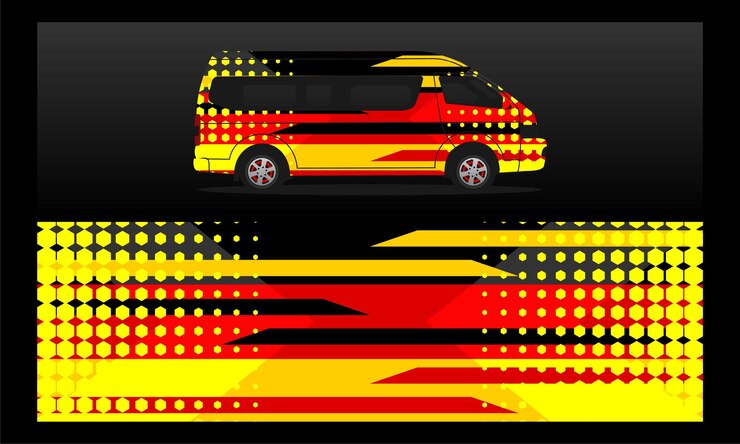 Vector germany wrap car background design