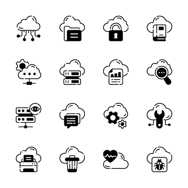 Get a glimpse of our handy cloud computing glyph collection