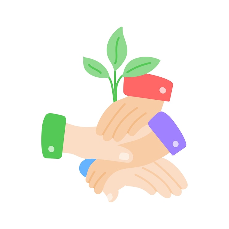 Vector get this amazing icon of teamwork growth in modern style