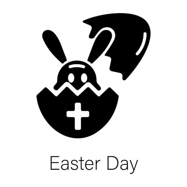 Vector get this glyph icon of easter day