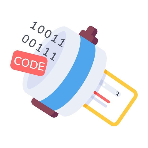 Get this handy flat icon of web coding