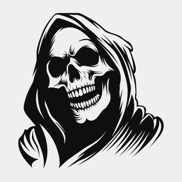 Ghost Face Vector Silhouette Vector Illustration