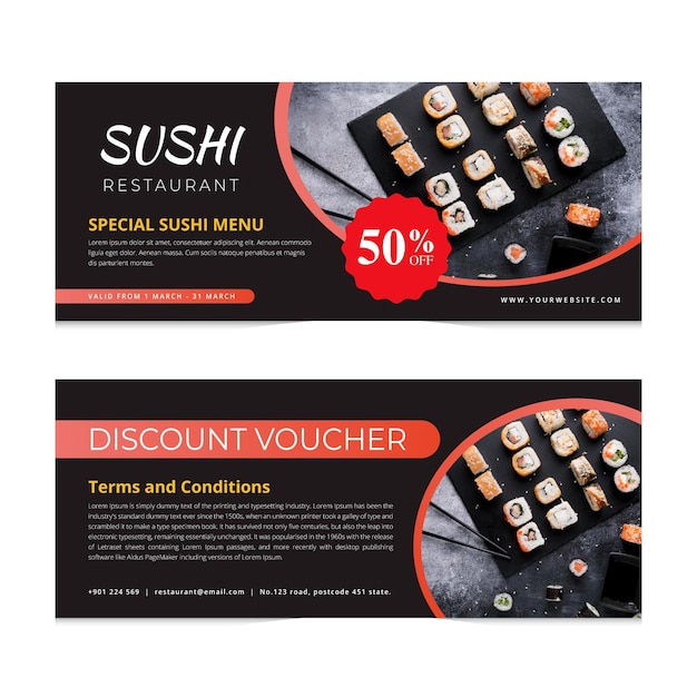 gift voucher template with discount