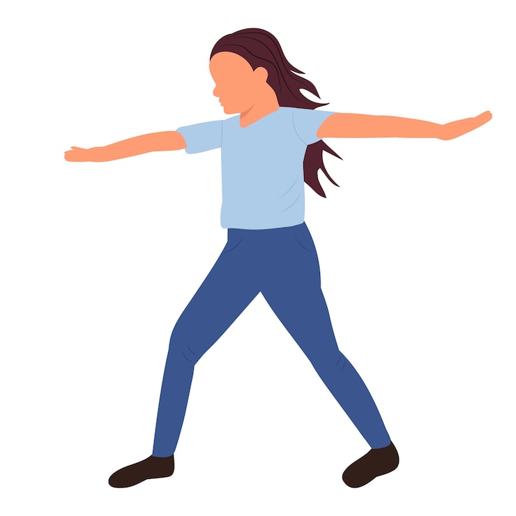 Vector girl on white background isolated vector