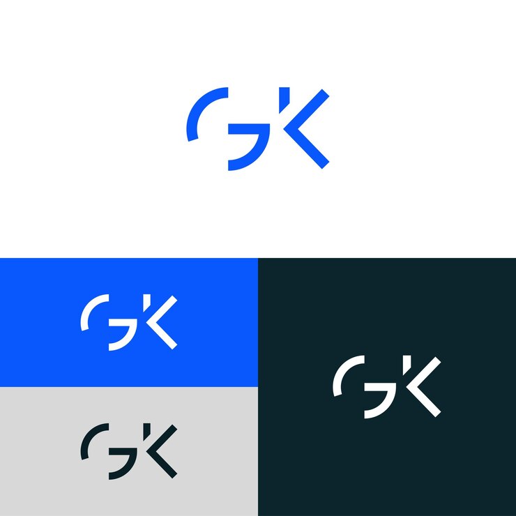 Vector gk kg letter logo