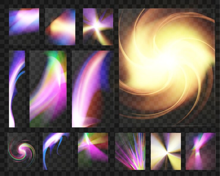 Vector glass with light effect bohemian stained glass