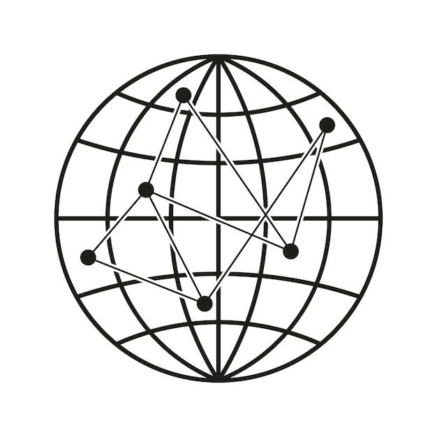 Global connect icon Vector illustration EPS 10 Stock image