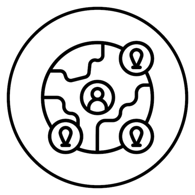 global icon vector image can be used for data science