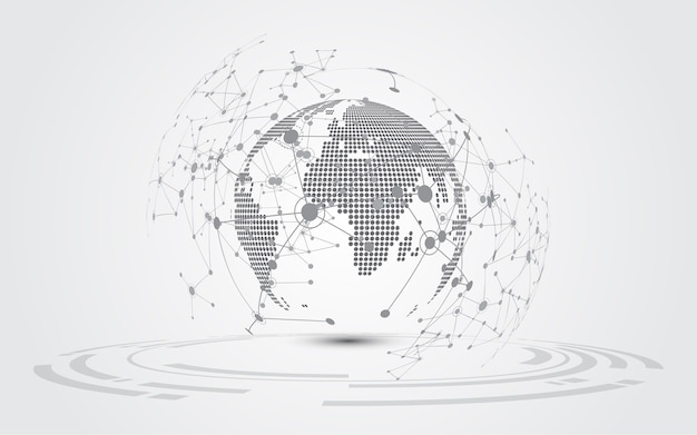 Global network connection abstract technology background