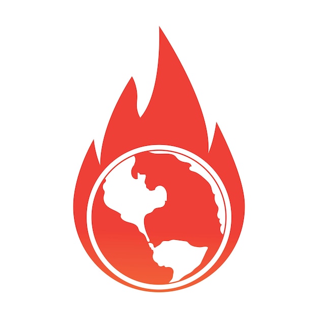 Global Warming vector logo design template