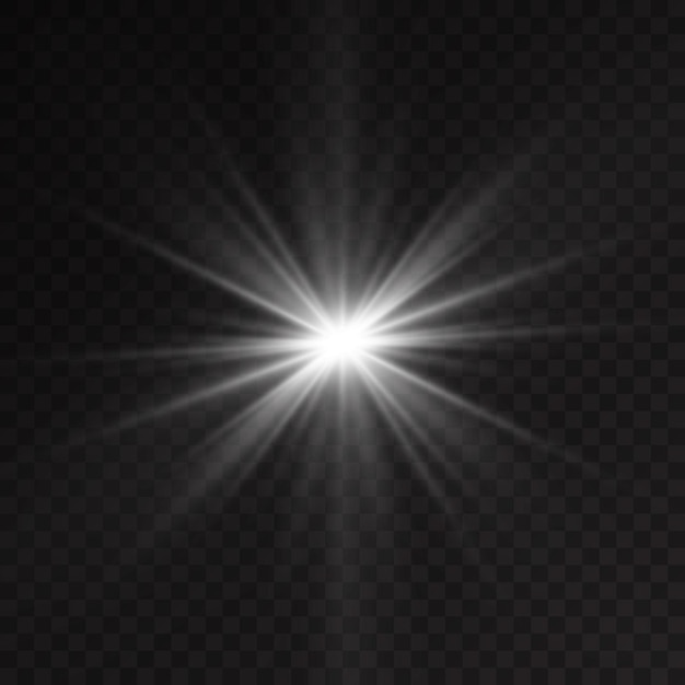 Glow light effect Star burst with sparkles