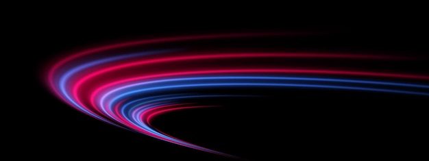 Glowing stream Pink and blue light waves blend into sharp motion Futuristic arc speed flow energetic neon trail