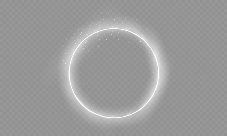 Glowing trail effect on transparent background.