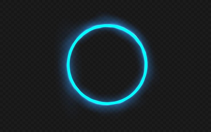 Glowing trail effect on transparent background.