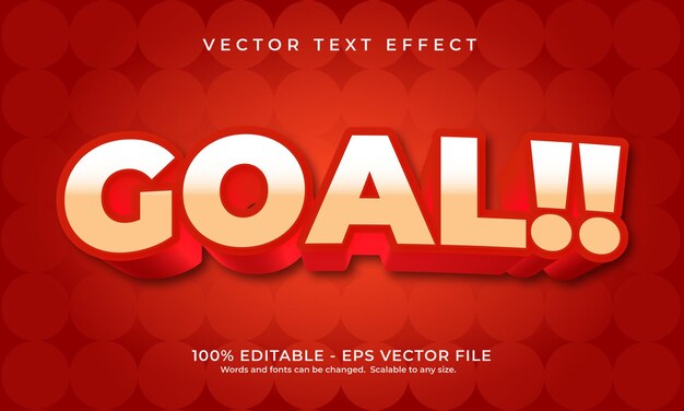 Goal Editable 3d Text Effect