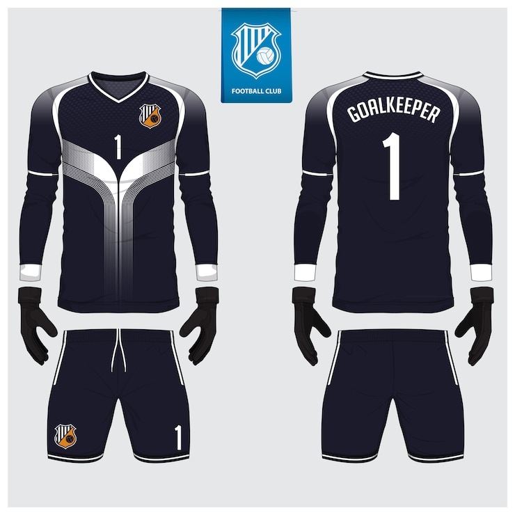 Vector goalkeeper jersey or soccer kit template