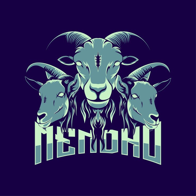Goat head mascot esport logoGoat emblem goat logo vector