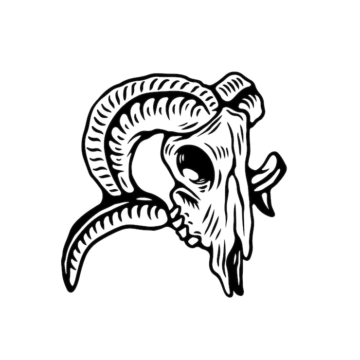 Vector goat skull logo