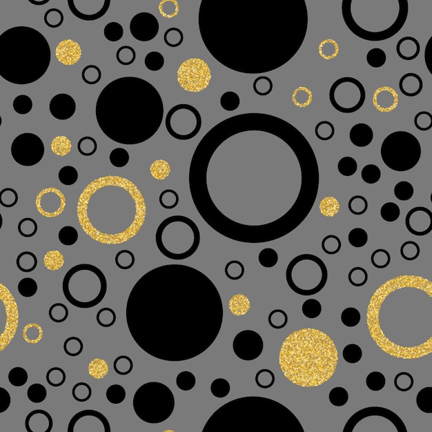 gold circle seamless background. circle and graphics elements. abstract seamless pattern for card, invitation, poster, banner, placard, diary, album, sketch book cover. golden glitter texture