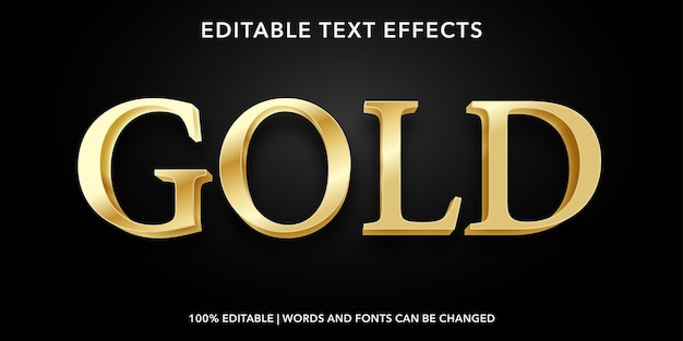 Gold Editable Text Effect