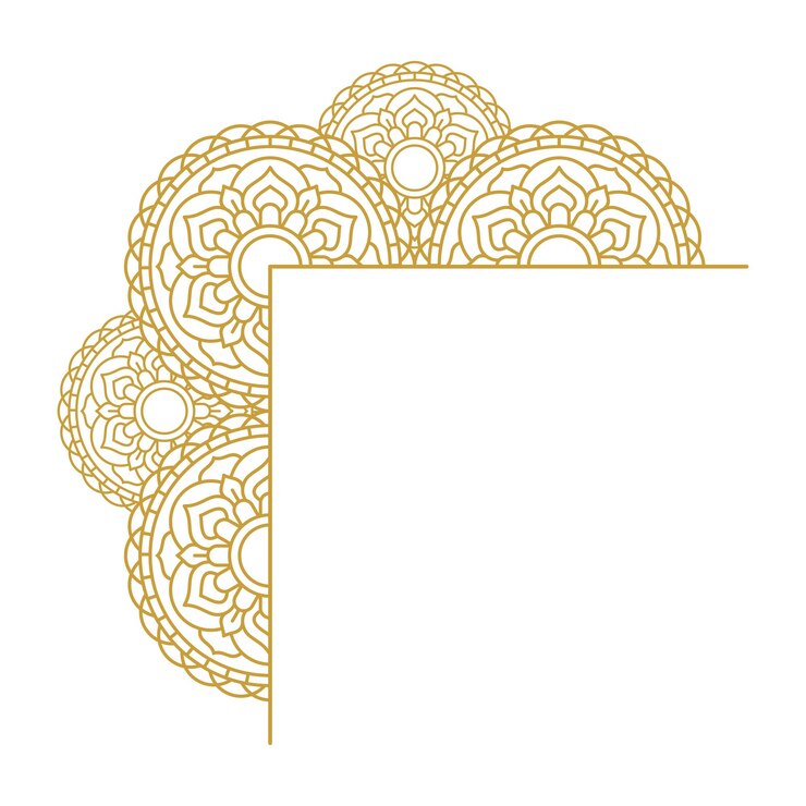 Vector gold mandala frame decorative vector design