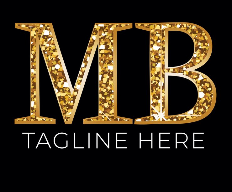 Vector gold mb logo initialletter