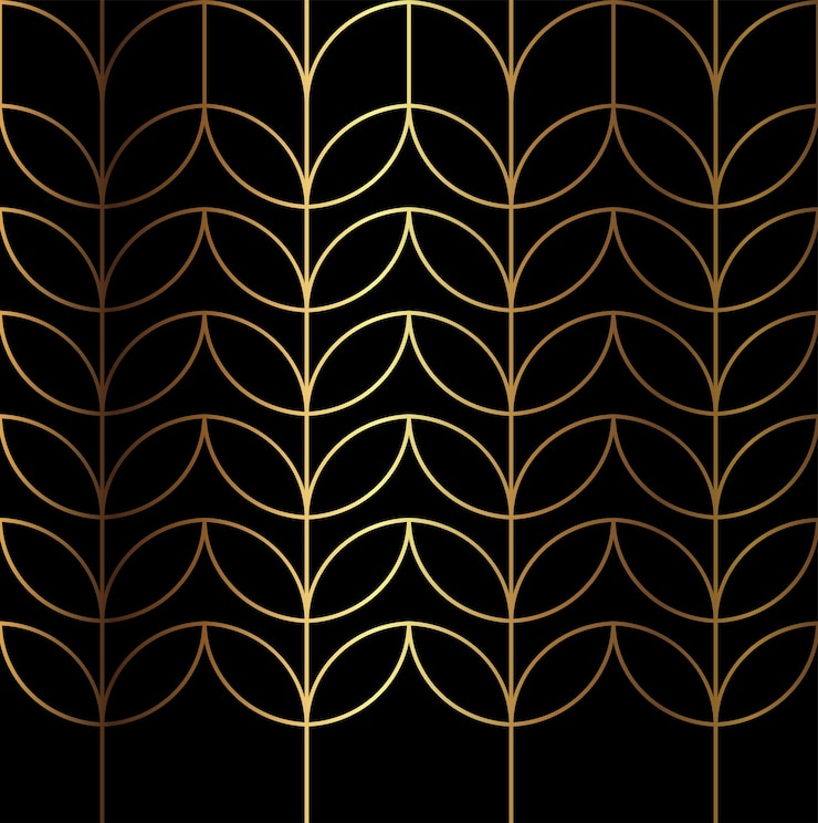 Vector gold palette geometric seamless pattern 19