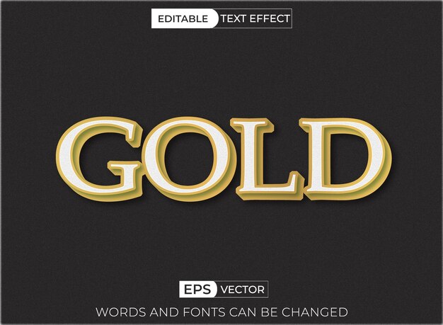 Gold Text Effect with Editable Elements for Various Uses