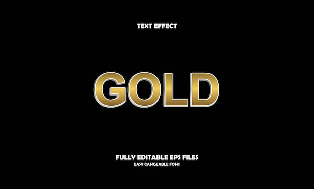gold text effect