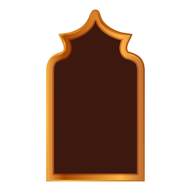 Golden arabic style frame with blank space for text