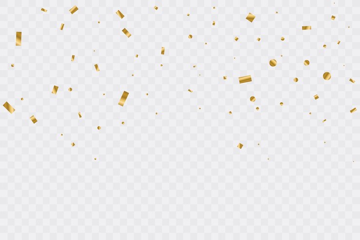 Golden Confetti . Celebration Party.