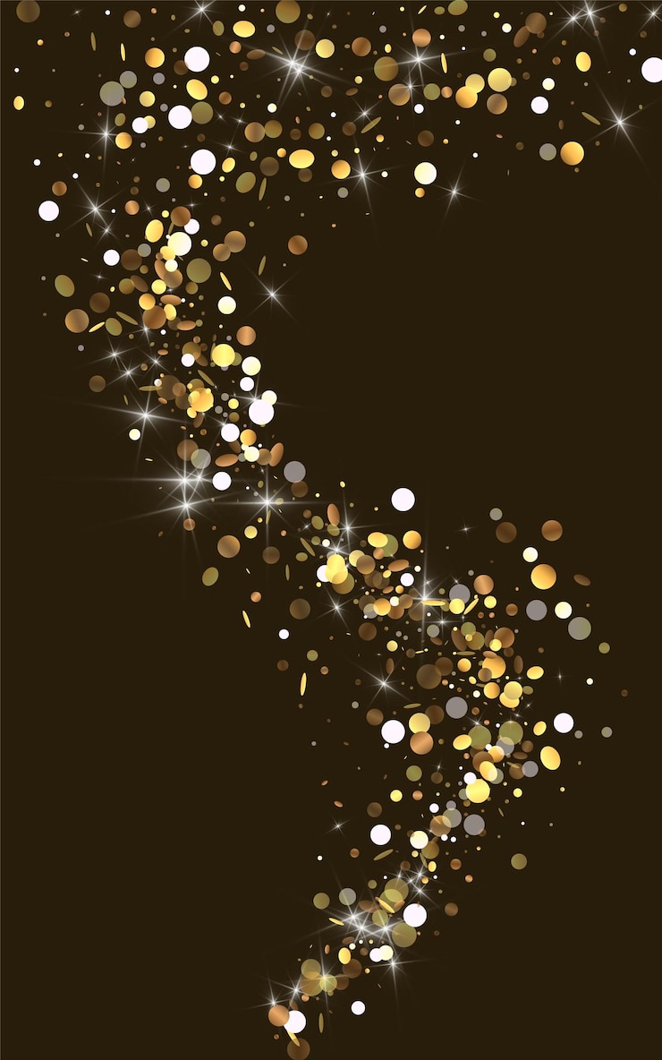 Vector golden dust falling vector luxury background