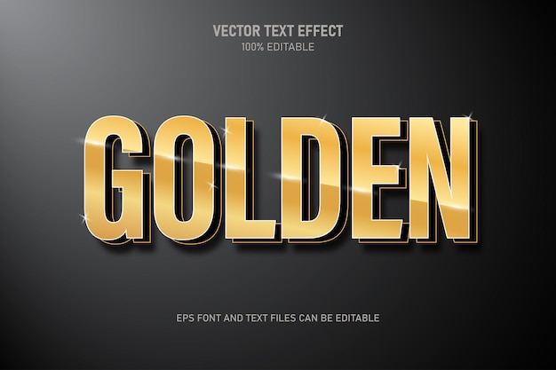 golden editable text effect trending style modern