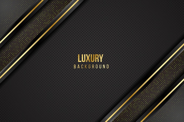 Golden luxury background template with geometric shapes premium vector