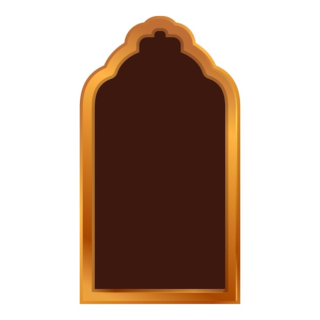 Golden ornate frame with brown background providing copy space