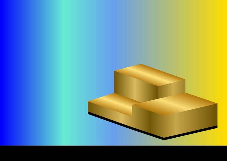 Vector golden podium award