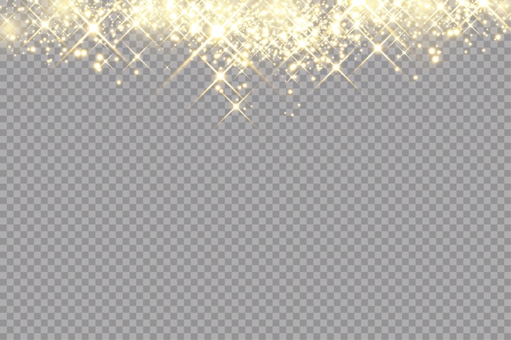 Golden sparks glitter special light effect