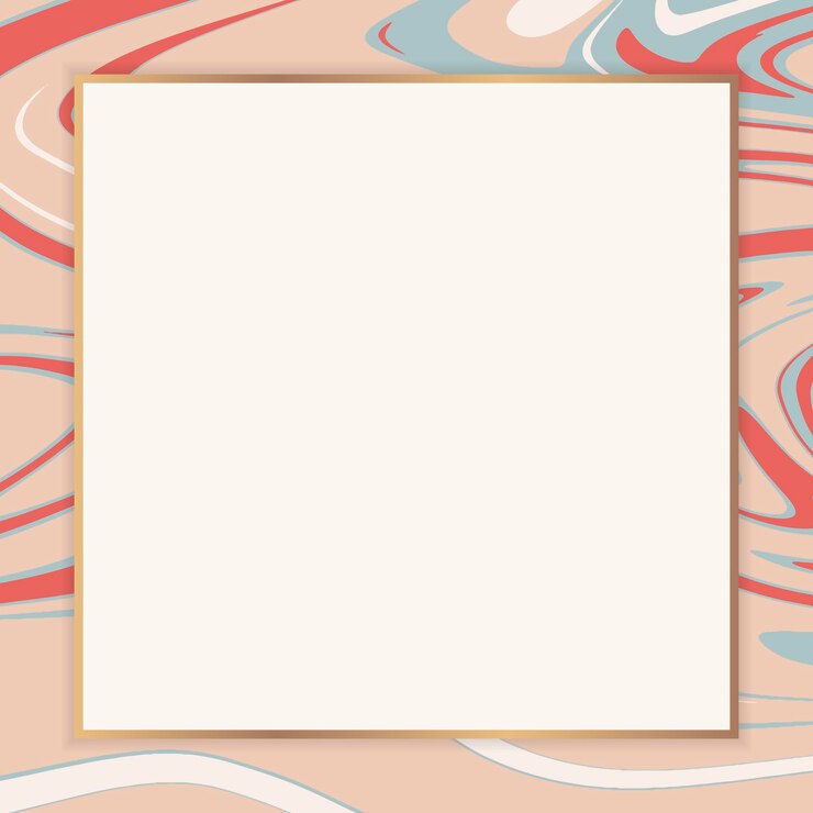 Vector golden square frame social ads template vector