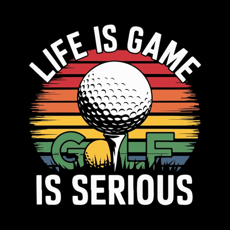 Vector golfing tshirt design