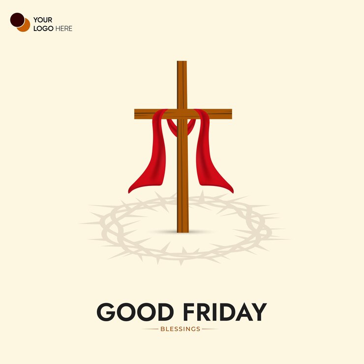 Vector good friday peace of holy week social media post