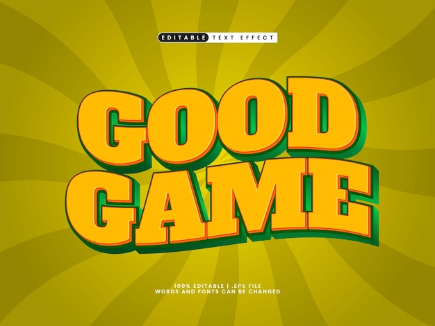good game editable text effect in game and kids text style