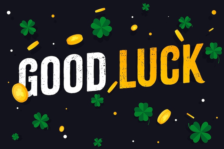 Vector good luck banner or poster vector illustration