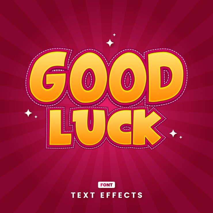 Good luck modern text style