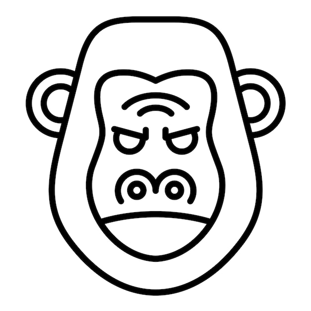 Gorilla Line Illustration